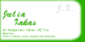 julia kakas business card